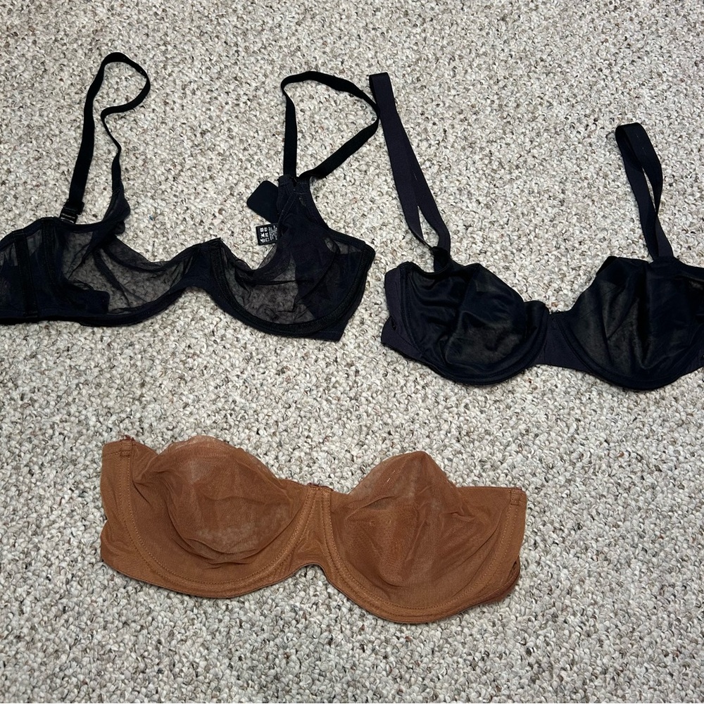 SKIMS Mesh Underwire Bra Bundle - 34D